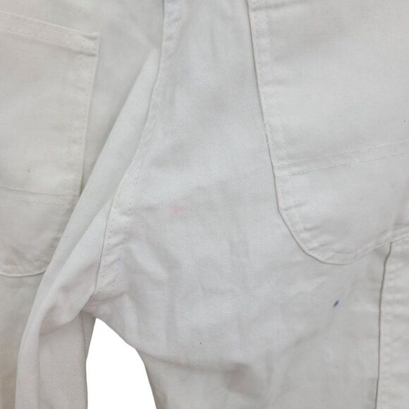 Unisex Upcycled White Painters Pants 34x30 Multicolor Party Graffiti Streetwear - Picture 5 of 16